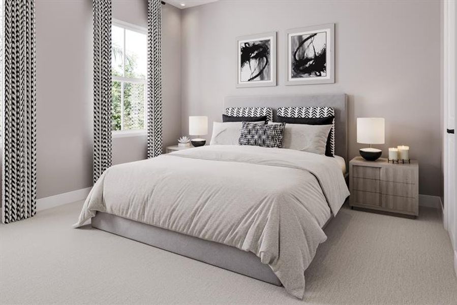 Representative furnished interior of a home built from the Laguna by Ryan Homes in Lake Mattie Preserve Estates, Auburndale (Image 12).
