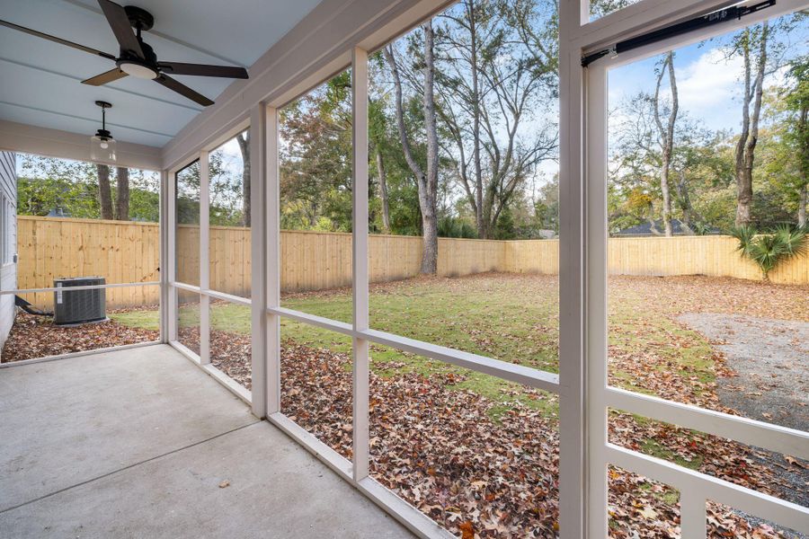 Exterior details and patio area of a home in , Charleston (Image 28). Exterior details and patio area of a home in , Charleston (Image 28).