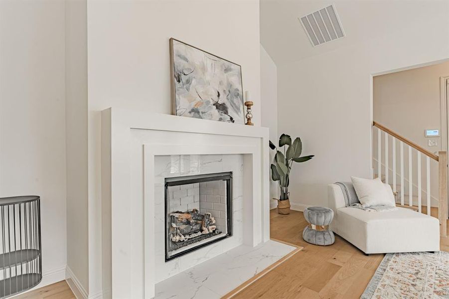 Furnished interior view inside a new home in , Aledo (Image 27).