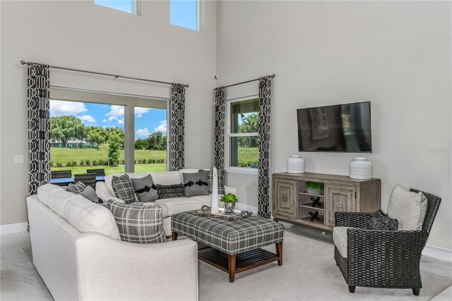 Furnished interior view inside a new home in The Palms at Venetian Bay, New Smyrna Beach (Image 3). Furnished interior view inside a new home in The Palms at Venetian Bay, New Smyrna Beach (Image 3).