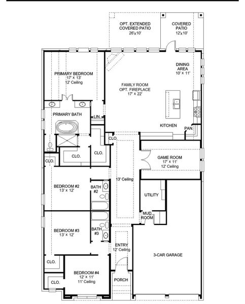 2D floor plan layout of this home in Wolf Ranch, Georgetown, TX (Image 2). 2D floor plan layout of this home in Wolf Ranch, Georgetown, TX (Image 2).