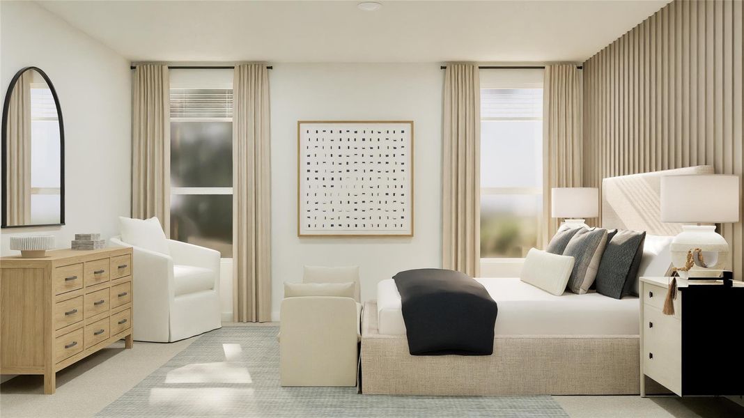 Bedroom featuring light colored carpet Bedroom featuring light colored carpet