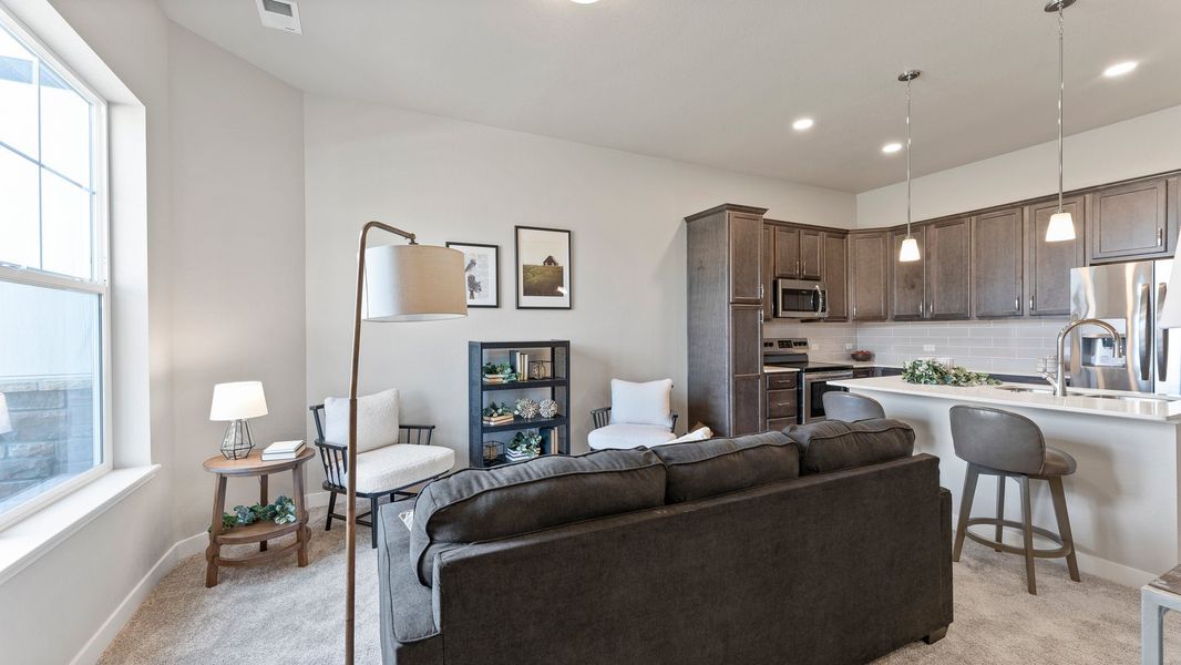 Representative furnished interior of a home built from the The Eldorado by Landmark Homes in Highlands at Fox Hill, Longmont (Image 11).