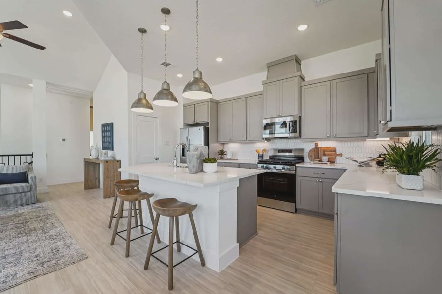 Furnished interior view inside a new home in Bridgeland Chateau, Cypress (Image 5).