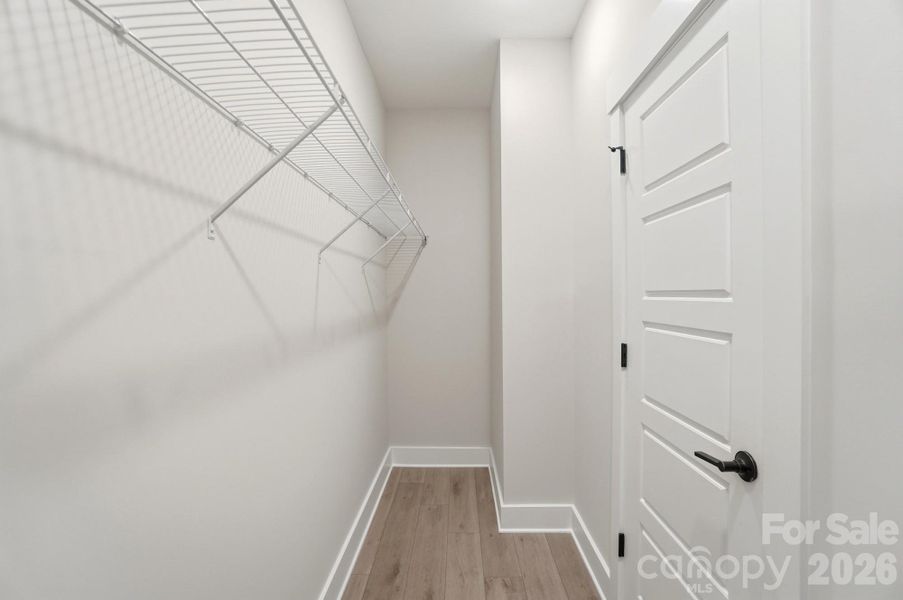 Walk-in closet in secondary bedroom