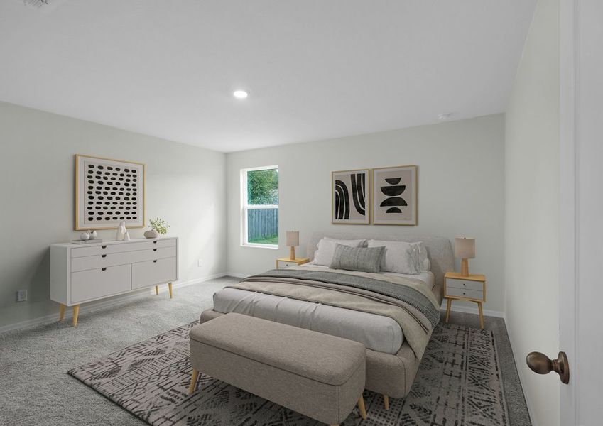 Unwind in the master bedroom after a long day