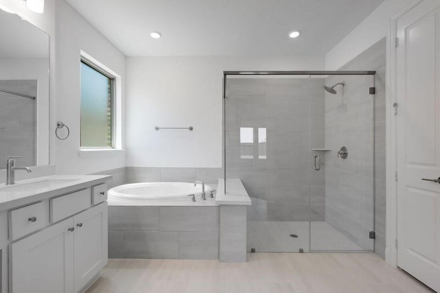 Furnished interior view inside a new home in South Oak 60s, Lakewood Village (Image 10).