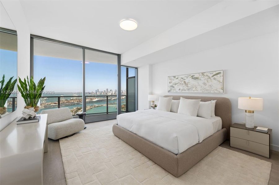 Furnished interior view inside a new home in , Miami Beach (Image 8).