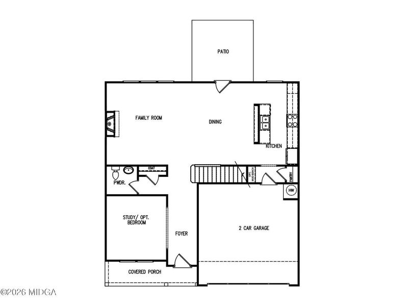 2D floor plan layout of this home in Robins Estates, Warner Robins, GA (Image 2). 2D floor plan layout of this home in Robins Estates, Warner Robins, GA (Image 2).