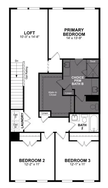 2D floor plan layout of this home in Roberts Crossing, Cary, NC (Image 3).