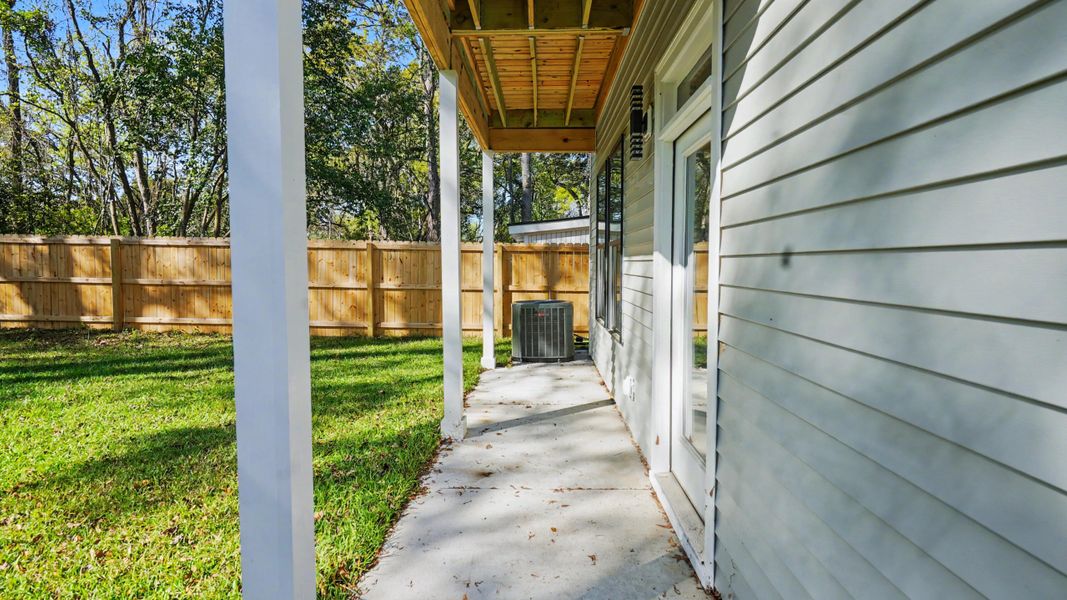 Exterior details and patio area of a home in , North Charleston (Image 22). Exterior details and patio area of a home in , North Charleston (Image 22).