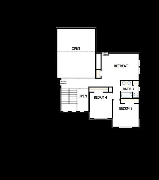 2D floor plan layout of this home in Terraces – Estates, Rockwall, TX (Image 3).