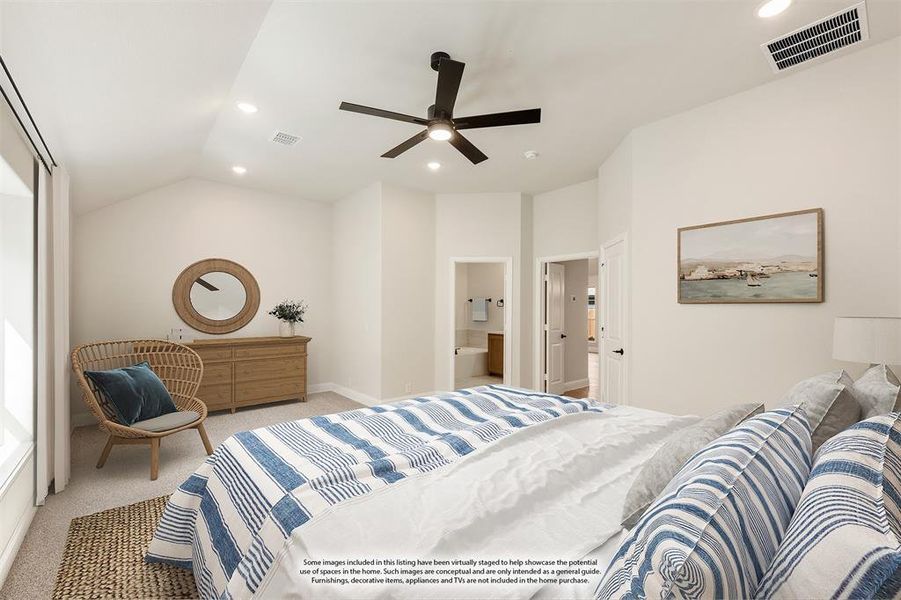 Furnished interior view inside a new home in Country Lakes Classic 50, Denton (Image 13).