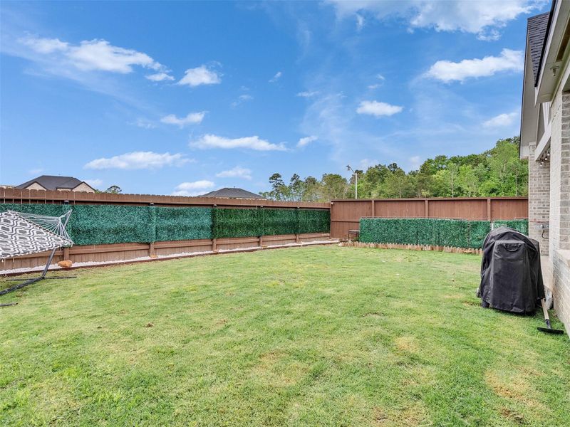 Exterior details and patio area of a home in The Trails, New Caney (Image 31).
