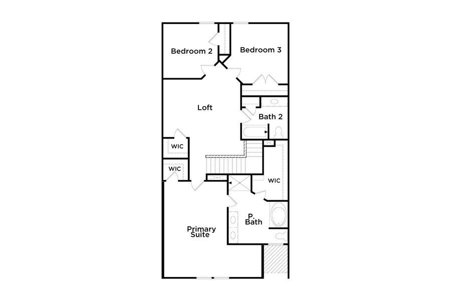 2D floor plan layout of this home in Diamante, Stockbridge, GA (Image 3).