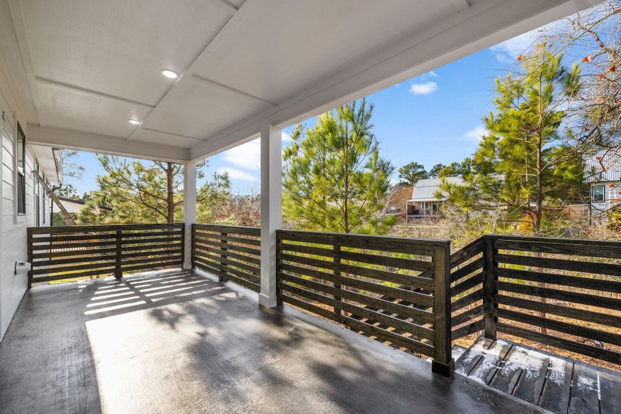 This is solid covered patio on foundation.