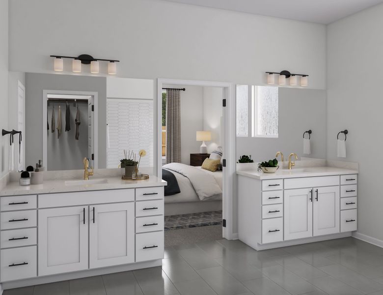 Representative furnished interior of a home built from the Windsor by Tri Pointe Homes in Lariat, Liberty Hill (Image 16).