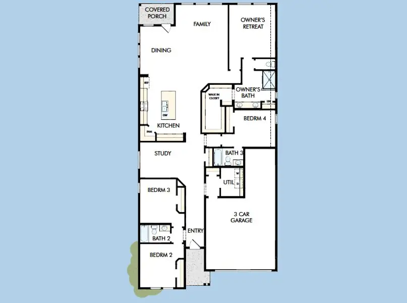 2D floor plan layout for the The Willow by David Weekley Homes in Legacy, League City, TX (Image 3). 2D floor plan layout for the The Willow by David Weekley Homes in Legacy, League City, TX (Image 3).
