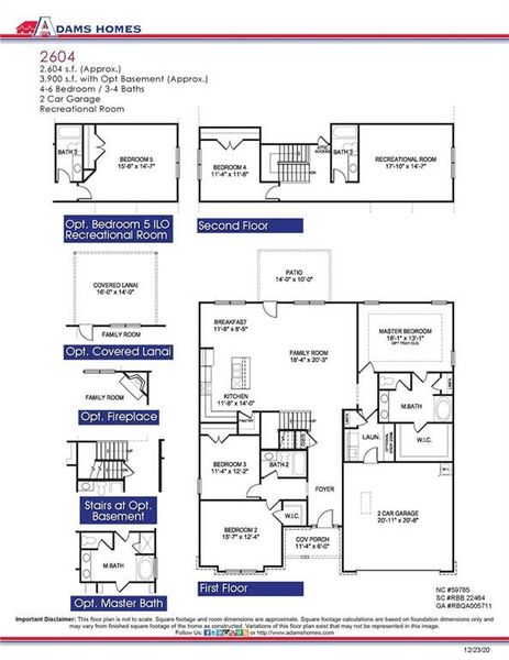2D floor plan layout of this home in Habersham Meadows, Demorest, GA (Image 5).