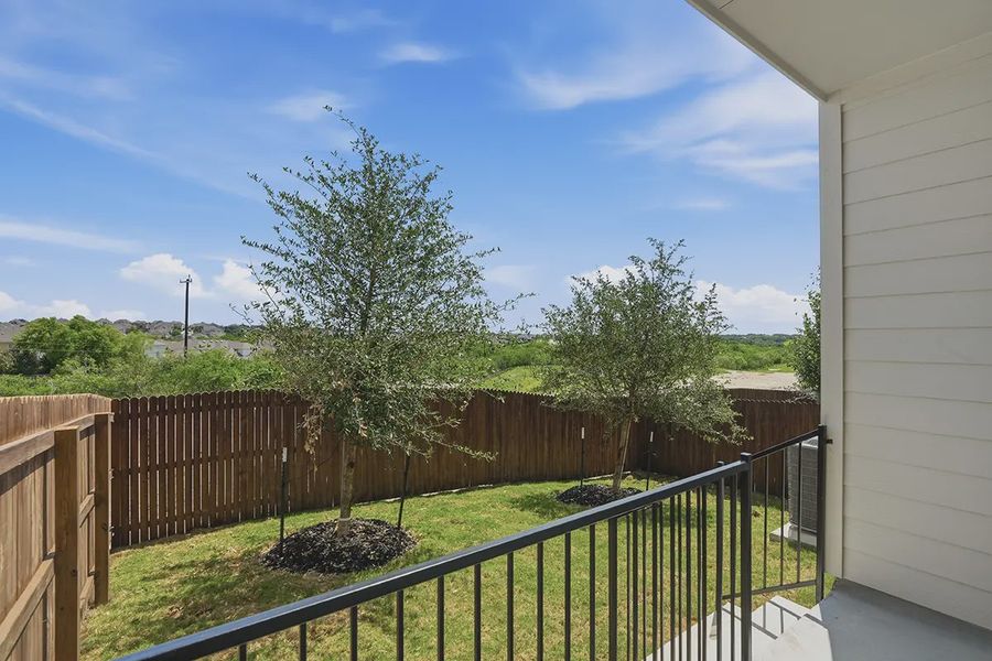 Exterior details and patio area of a home in Prominence Urban, San Antonio (Image 4).
