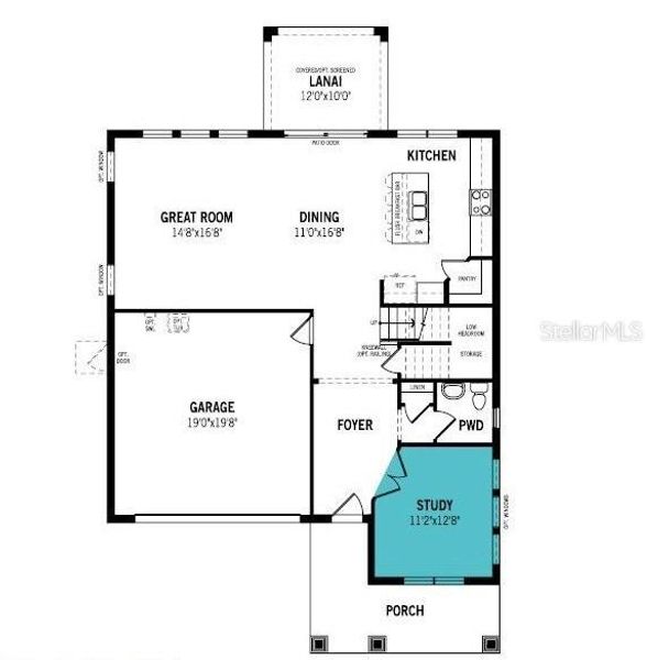 2D floor plan layout of this home in Crosswind Ranch, Parrish, FL (Image 3). 2D floor plan layout of this home in Crosswind Ranch, Parrish, FL (Image 3).