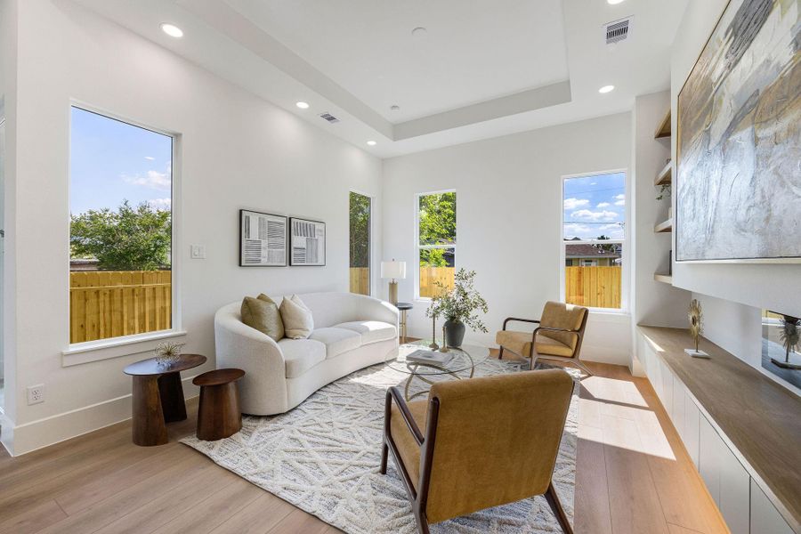 Furnished interior view inside a new home in , Houston (Image 33).