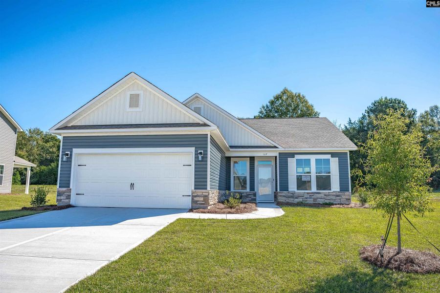 Front exterior of a new home in Rolling Hills, Prosperity, SC, highlighting curb appeal (Image 2).