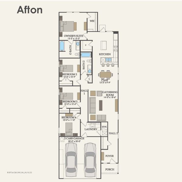 2D floor plan layout for the Afton by Centex in Pinara Pines, Conroe, TX (Image 3). 2D floor plan layout for the Afton by Centex in Pinara Pines, Conroe, TX (Image 3).