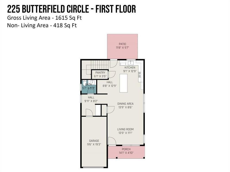 2D floor plan layout of this home in , Statesville, NC (Image 3).