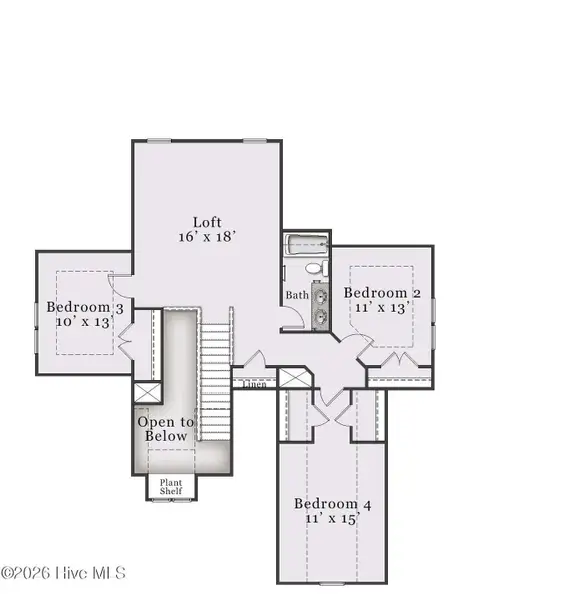 2D floor plan layout of this home in Sandy Springs, Aberdeen, NC (Image 3).