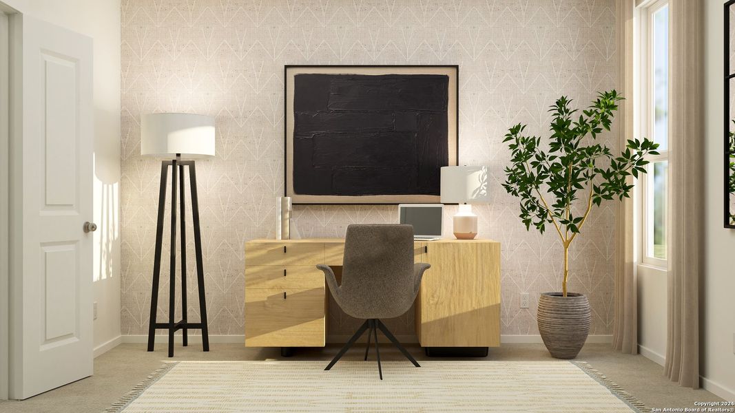 Furnished interior view inside a new home in Brookmill, San Antonio (Image 31). Furnished interior view inside a new home in Brookmill, San Antonio (Image 31).