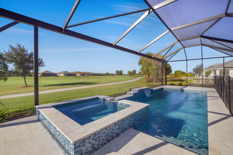Exterior details and patio area of a home in Esplanade at Azario Lakewood Ranch, Bradenton (Image 4). Exterior details and patio area of a home in Esplanade at Azario Lakewood Ranch, Bradenton (Image 4).