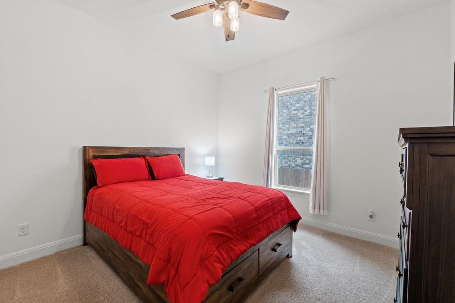 The high ceilings continue in the secondary bedrooms.