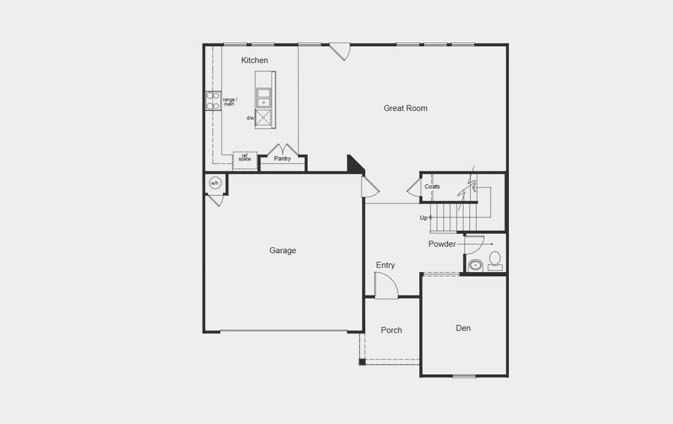 2D floor plan layout for the 2444 by KB Home in Brighton Preserve, Hockley, TX (Image 3).