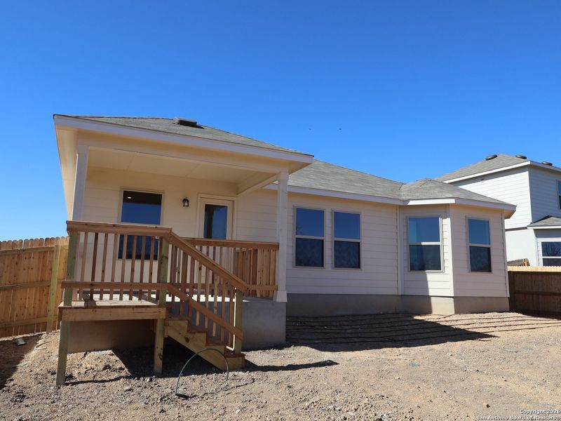 Exterior details and patio area of a home in Greenspoint Heights, Seguin (Image 4).