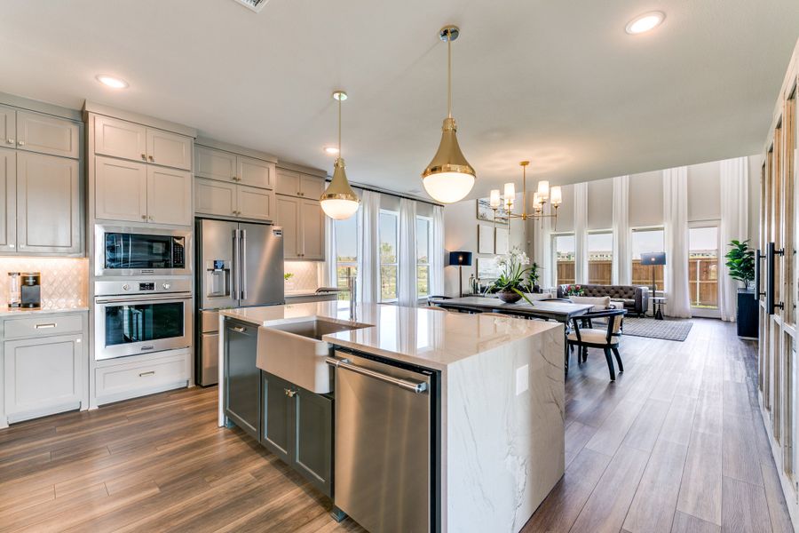 Furnished interior view inside a new home in Painted Tree - South, McKinney (Image 14). Furnished interior view inside a new home in Painted Tree - South, McKinney (Image 14).
