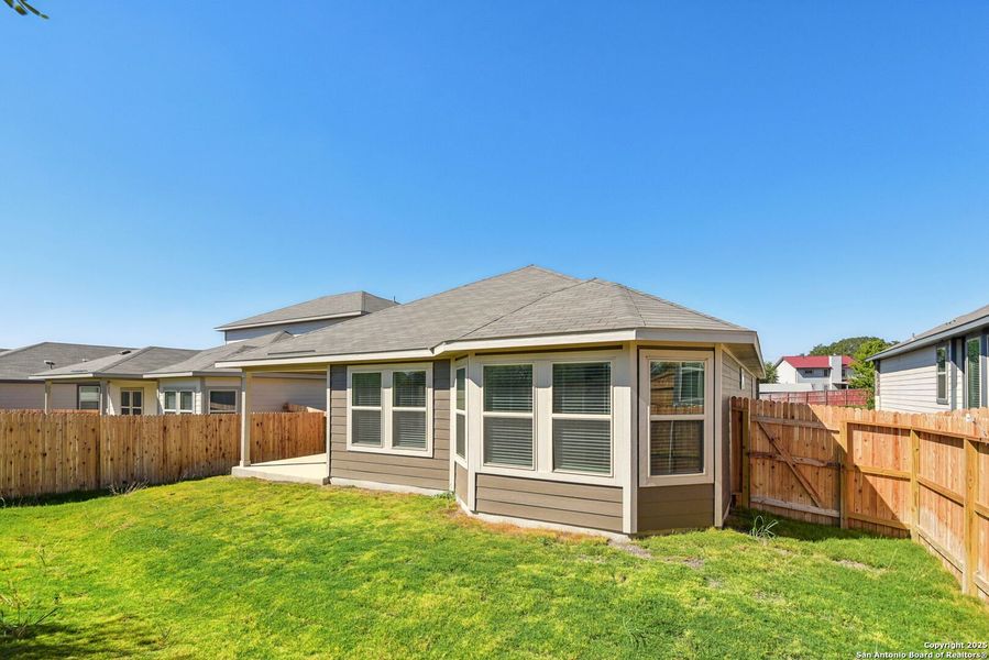 Exterior details and patio area of a home in Royal Crest, San Antonio (Image 4). Exterior details and patio area of a home in Royal Crest, San Antonio (Image 4).