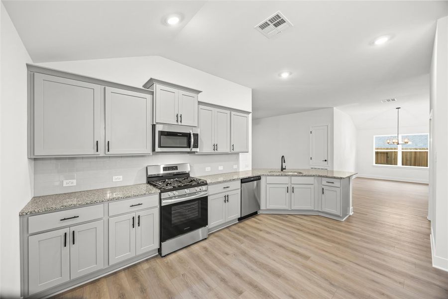 Furnished interior view inside a new home in River Ranch Trails, Dayton (Image 3). Furnished interior view inside a new home in River Ranch Trails, Dayton (Image 3).