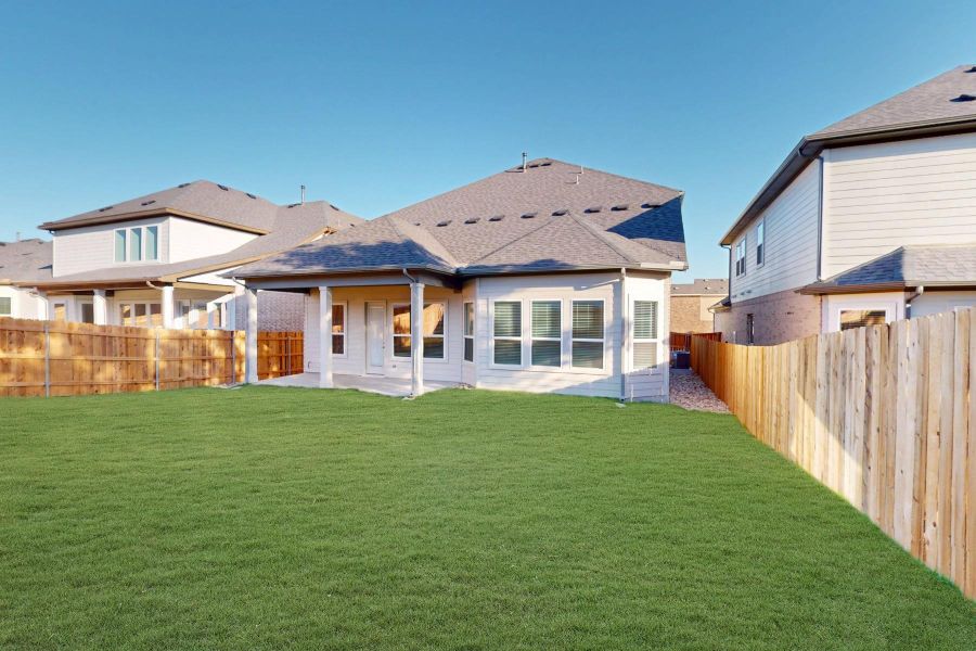 Exterior details and patio area of a home in Edgewood, Leander (Image 20). Exterior details and patio area of a home in Edgewood, Leander (Image 20).