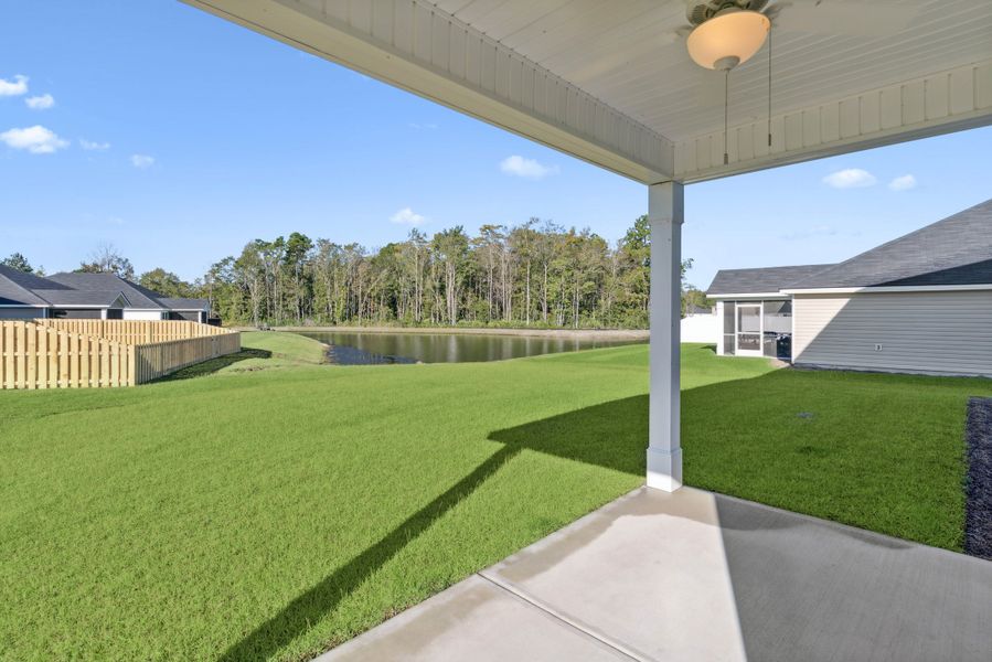 Exterior details and patio area of a home in Woodland Cove, Brunswick (Image 3). Exterior details and patio area of a home in Woodland Cove, Brunswick (Image 3).