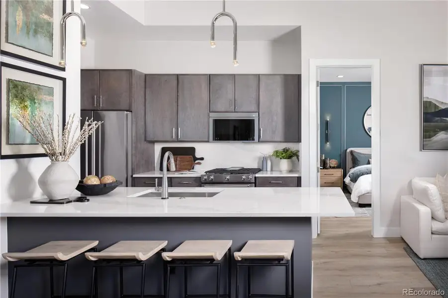 Kitchen: Photos for representation only Specific colors, finishes, layout, & appliances for this home may differ.