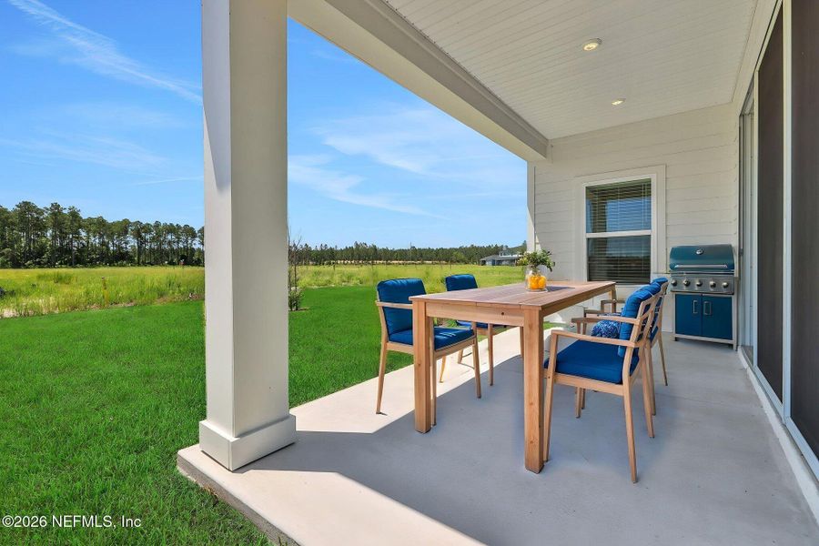 Exterior details and patio area of a home in Brook Forest, St. Augustine (Image 29).