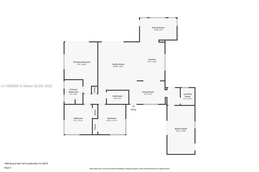 2D floor plan layout of this home in , Fort Lauderdale, FL (Image 3). 2D floor plan layout of this home in , Fort Lauderdale, FL (Image 3).