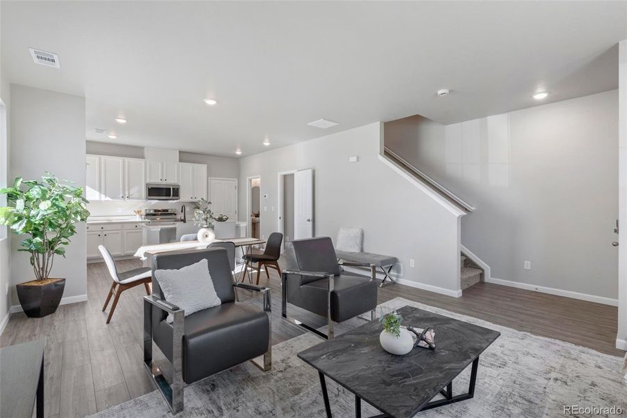 Furnished interior view inside a new home in , Longmont (Image 11). Furnished interior view inside a new home in , Longmont (Image 11).