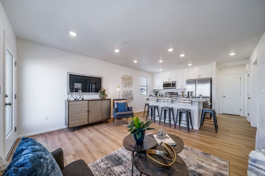 Furnished interior view inside a new home in Thompson River Ranch, Johnstown (Image 9).