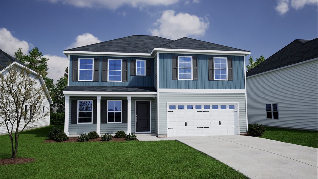 Representative exterior photo of a completed home built from the Wilkinson - Genesis Value Collection by Mungo Homes in Stapleton, Clemmons, NC (Image 26).