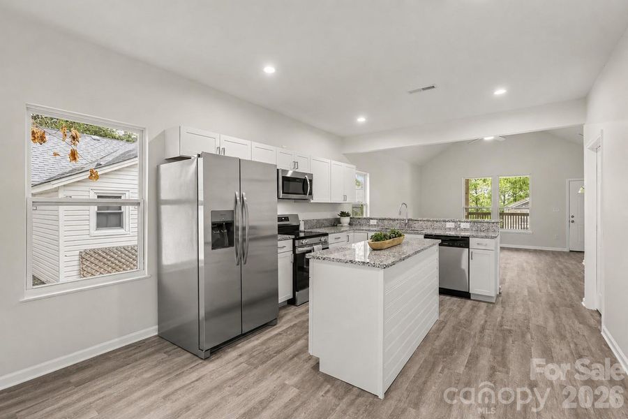 Ample kitchen countertop space