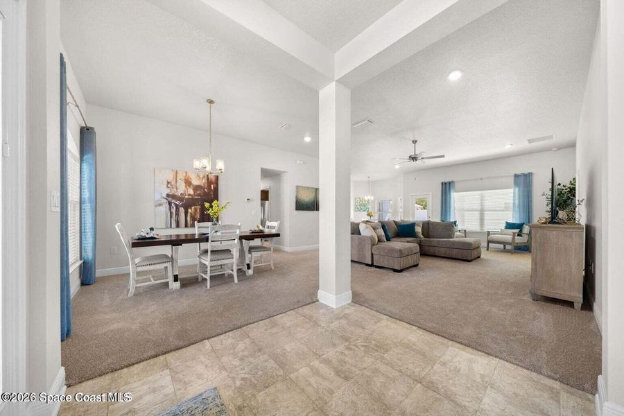 Furnished interior view inside a new home in Palm Bay, Palm Bay (Image 3). Furnished interior view inside a new home in Palm Bay, Palm Bay (Image 3).