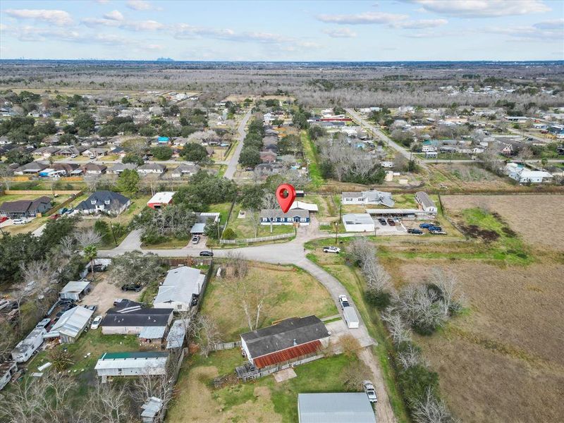 aerial view of property