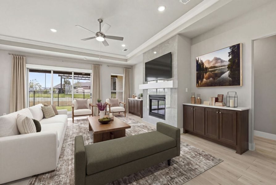 Furnished interior view inside a new home in Ladera Little Elm, Little Elm (Image 9). Furnished interior view inside a new home in Ladera Little Elm, Little Elm (Image 9).
